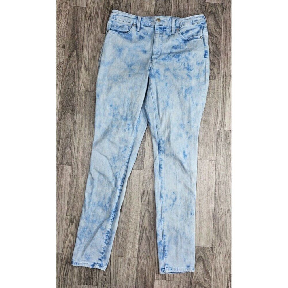 (3/$35) Universal Thread Size 6 / 28 R High Rise Skinny Tie-Dye Denim Blue Jeans